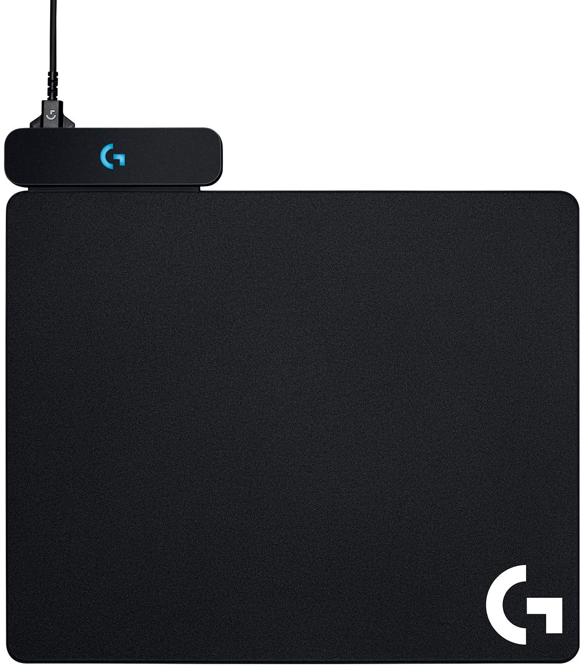 Logitech Powerplay Base con Sistema de Carga Inalambrica para Raton - Compatible con G703/G903 - Incluye 2 Alfombrillas Rigida y Flexible - Iluminacion RGB del Logotipo - 32x34x0.2cm - Cable de 1.83m - Color Negro