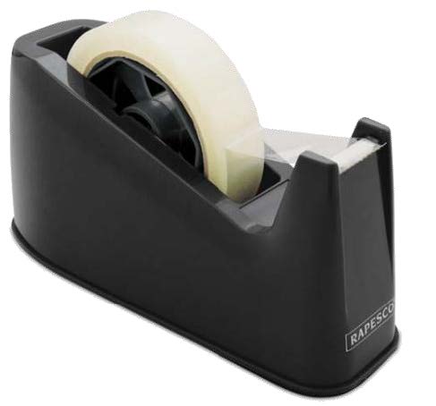 Rapesco Portarollos para Cinta Adhesiva 25mmx66m - Base de Goma Antideslizante - Cinta no Incluida - Color Negro Rapesco Portarollos para Cinta Adhesiva 25mmx66m - Base de Goma Antideslizante - Cinta no Incluida - Color Negro