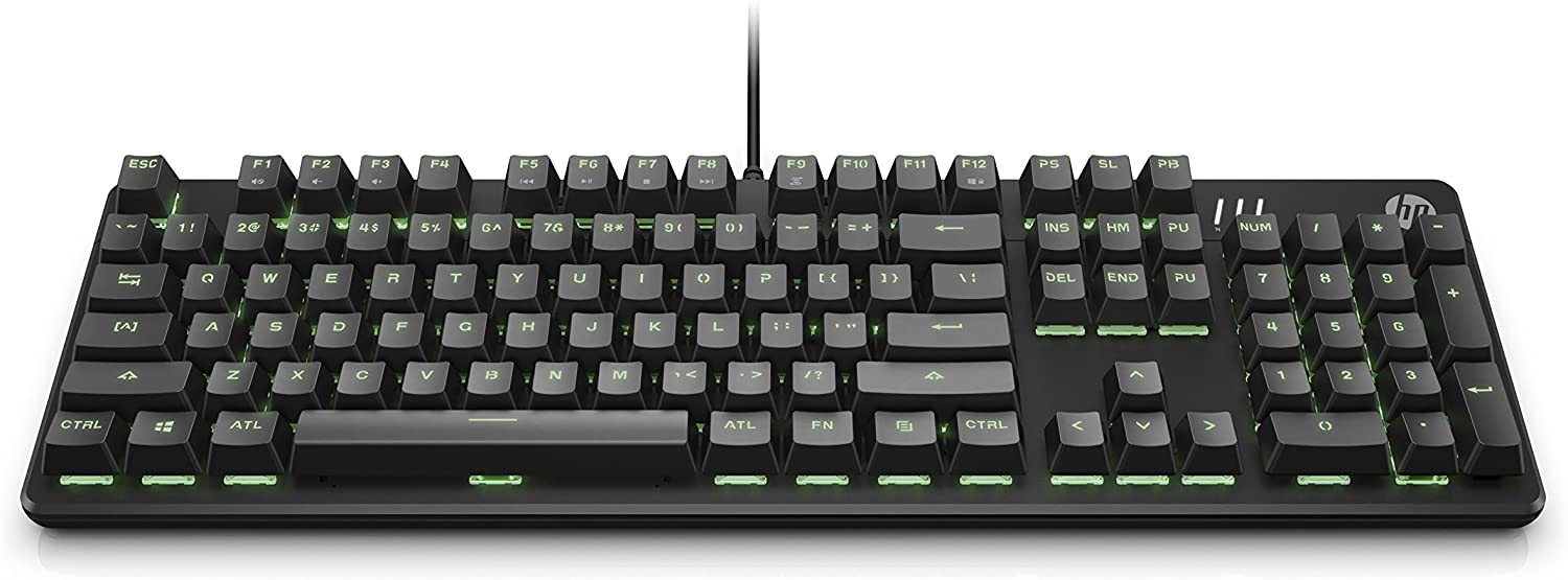 HP Pavilion 550 Teclado Mecanico Gaming USB - Iluminacion LED Verde - Antighosting - Color Negro