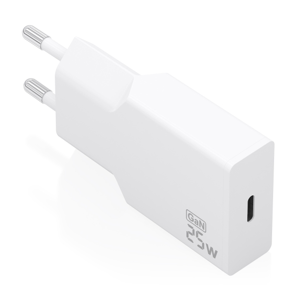 Aisens Cargador de Pared - 25W - GaN - 1xUSB-C - Power Delivery 3.0 - Ultra Delgado - Multiples Protecciones de Seguridad - Color Blanco Aisens Cargador de Pared - 25W - GaN - 1xUSB-C - Power Delivery 3.0 - Ultra Delgado - Multiples Protecciones de Seguridad - Color Blanco