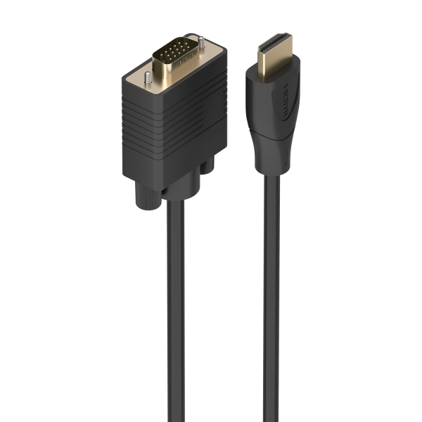 Aisens Cable Conversor HDMI a SVGA - Longitud 2m - HDMI Macho - HDB15 Macho - Soporta Resoluciones hasta 1080P - Plug and Play - Color Negro