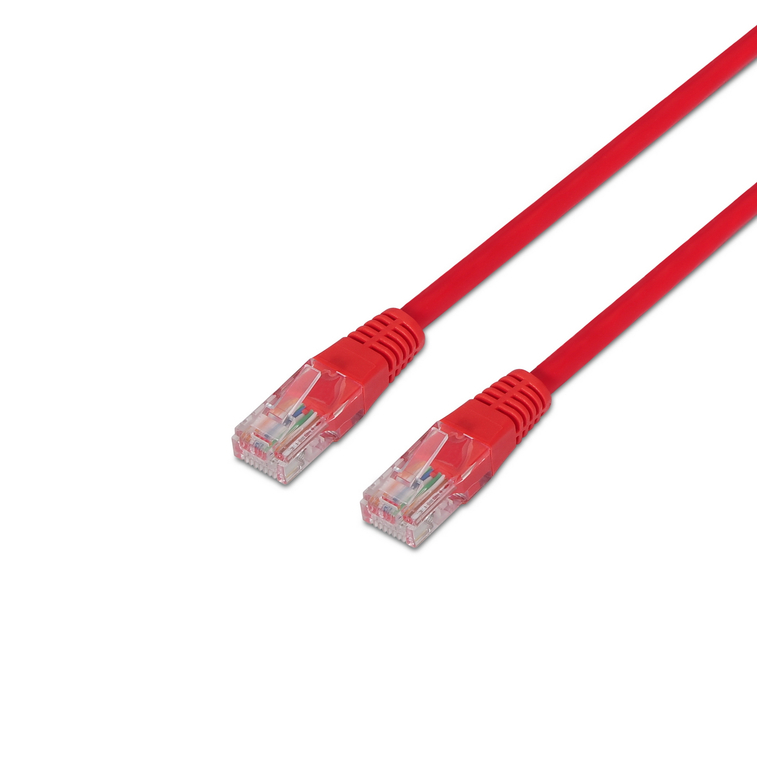 Aisens Cable de Red Latiguillo Cruzado Crossover RJ45 Cat.5e UTP AWG24 - 1.0m - Color Rojo
