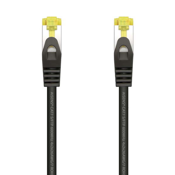 Aisens Cable de Red Latiguillo RJ45 LSZH Cat.7 600 MHz S/FTP PIMF AWG26 - 2.0M - Color Negro