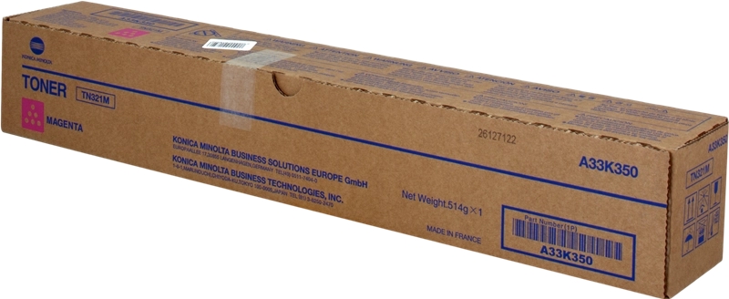 Konica Minolta TN321 Magenta Cartucho de Toner Original - TN321M/A33K350 Konica Minolta TN321 Magenta Cartucho de Toner Original - TN321M/A33K350