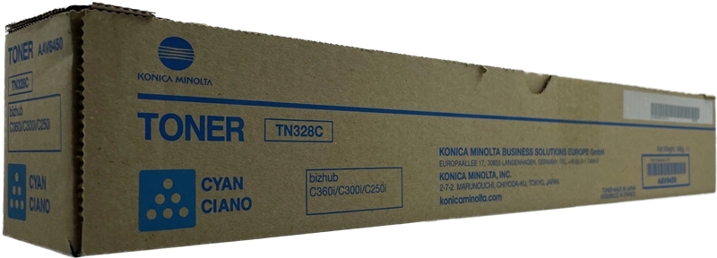 Konica Minolta TN328 Cyan Cartucho de Toner Original - AAV8450/TN328C Konica Minolta TN328 Cyan Cartucho de Toner Original - AAV8450/TN328C