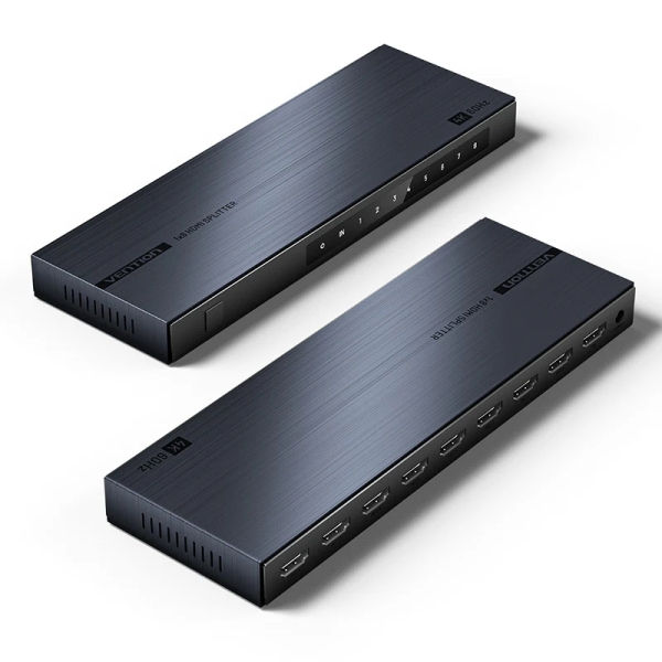 Vention Duplicador HDMI - Resolucion 4K - 1 Entrada - 8 Salidas - Aluminio - Color Negro Vention Duplicador HDMI - Resolucion 4K - 1 Entrada - 8 Salidas - Aluminio - Color Negro