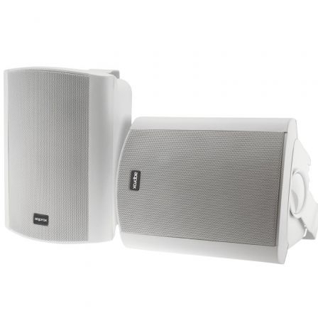 Approx Altavoces Autoamplificados 60W RMS Bluetooth - RCA, Jack 3.5mm, 5 Pin - Incluye Soportes de Pared - Color Blanco