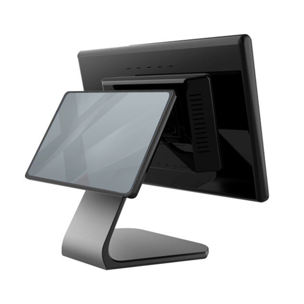 Approx TPV con Pantalla Capacitiva 15.6\" + Visor 10.1\" Intel Celeron N5095 QC 2.0GHz - 8GB DDR4 - 256GB SSD - Altavoces - WiFi, Bluetooth, RJ45, HDMI, USB 2.0, USB 3.0, COM, Audio - Color Negro