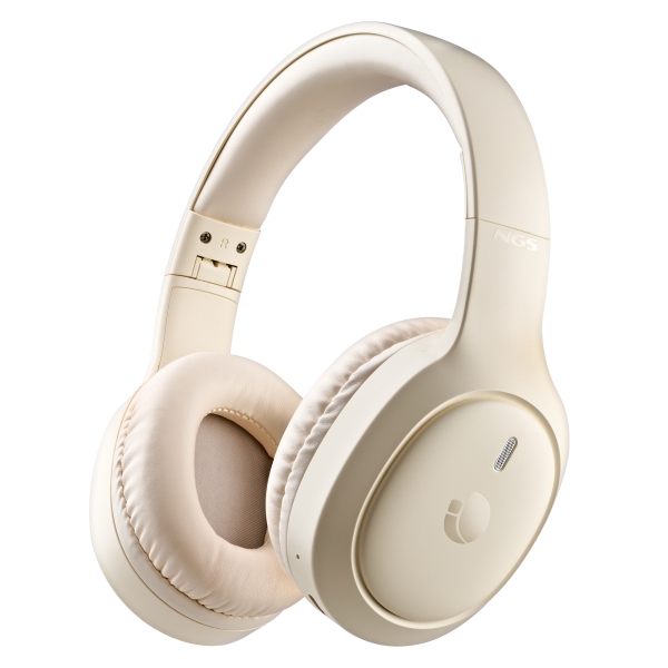 NGS Artica Tempest Auriculares Bluetooth 6.0 - Bateria Extraible - Plegable - Autonomia hasta 80h - Color Beige NGS Artica Tempest Auriculares Bluetooth 6.0 - Bateria Extraible - Plegable - Autonomia hasta 80h - Color Beige