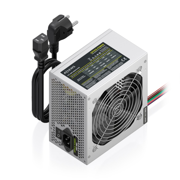 Aisens ASPC-500ATX-PSE Fuente de Alimentacion 500W ATX - Ventilador 120mm - OEM - Cable de Alimentacion Incluido - Color Plata Aisens ASPC-500ATX-PSE Fuente de Alimentacion 500W ATX - Ventilador 120mm - OEM - Cable de Alimentacion Incluido - Color Plata
