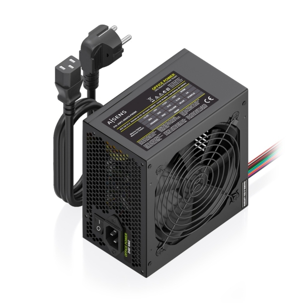 Aisens ASPC-500ATX-PSEBK Fuente de Alimentacion 500W ATX - Ventilador 120mm - OEM - Cable de Alimentacion Incluido - Color Negro Aisens ASPC-500ATX-PSEBK Fuente de Alimentacion 500W ATX - Ventilador 120mm - OEM - Cable de Alimentacion Incluido - Color Negro
