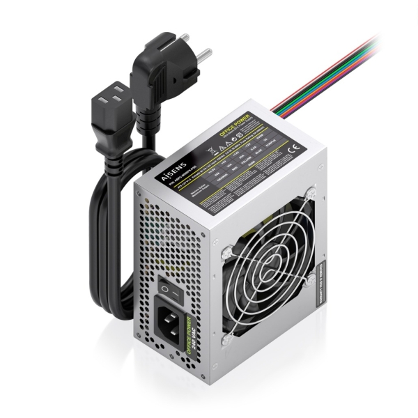 Aisens ASPC-500SFX-PSE Fuente de Alimentacion 500W SFX - Ventilador 80mm - OEM - Cable de Alimentacion Incluido - Color Plata Aisens ASPC-500SFX-PSE Fuente de Alimentacion 500W SFX - Ventilador 80mm - OEM - Cable de Alimentacion Incluido - Color Plata