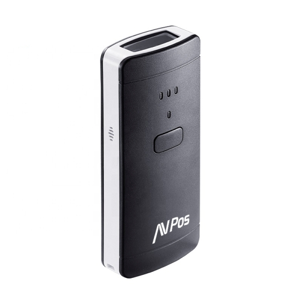 AVPos BP200 Lector de Codigos Portatil - 1600Mah - Codigos 1D, 2D y QR - USB, Bluetooth - Color Negro