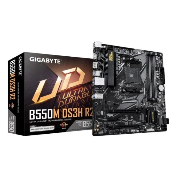 Gigabyte B550M DS3H R2 Placa Base AMD AM4 4x DDR4 - M.2, SATA, PCIe 4.0 - M.2, SATA - HDMI, DP - MicroATX Gigabyte B550M DS3H R2 Placa Base AMD AM4 4x DDR4 - M.2, SATA, PCIe 4.0 - M.2, SATA - HDMI, DP - MicroATX