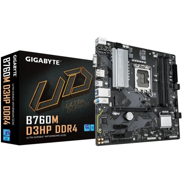 Gigabyte B760M D3HP Placa Base Intel LGA1700 4x DDR4 - M.2, SATA, PCIe3.0, HDMI, Displayport, USB 3.2 - MicroATX Gigabyte B760M D3HP Placa Base Intel LGA1700 4x DDR4 - M.2, SATA, PCIe3.0, HDMI, Displayport, USB 3.2 - MicroATX