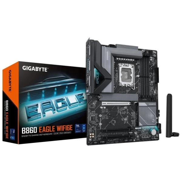 Gigabyte B860 EAGLE WIFI6E Placa Base Intel 1851 4x DDR5 - M,2, SATA - HDMI,DP - WIFI6E - ATX Gigabyte B860 EAGLE WIFI6E Placa Base Intel 1851 4x DDR5 - M,2, SATA - HDMI,DP - WIFI6E - ATX
