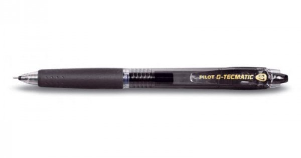 Pilot Boligrafo de Gel G-Tecmatic Retractil - Grip de Goma - Punta Fina 0.7mm - Trazo 0.35mm - Color Negro