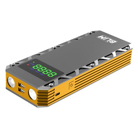 Blim BL0433 Arrancador de Baterias 3 en 1 - 20000mAh - Arranque 12V - Powerbank - Linterna - Proteccion Contra Cortocircuitos, Sobrecargas y Descargas - 1000 Ciclos de Vida Util - Color Gris