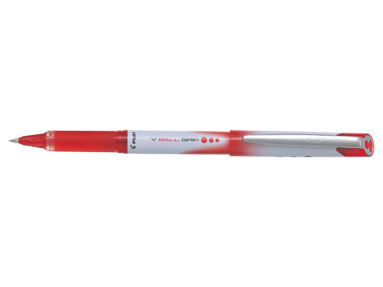 Pilot Boligrafo de Tinta Liquida V Ball Grip 07 - Punta de Bola Conica 0.7mm - Trazo 0.5mm - Grip de Goma - Color Rojo