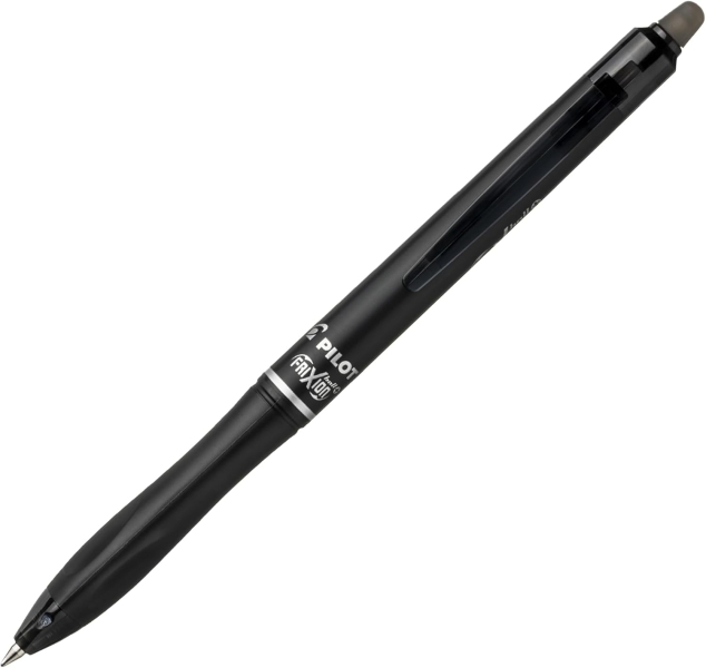 Pilot Frixion Ball Plus Boligrafo Borrable - Punta de 0.7mm y Trazo de 0.35mm - Recargables - 80% de Plastico Reclclado - Color Negro