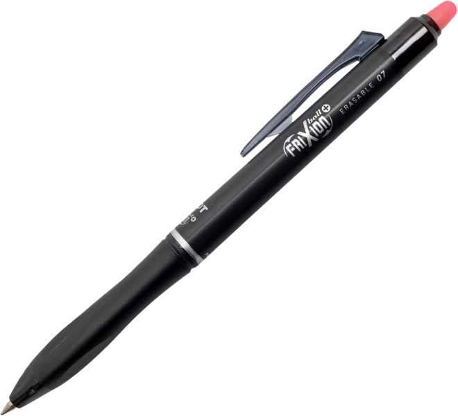 Pilot Frixion Ball Plus Boligrafo Borrable - Punta de 0.7mm y Trazo de 0.35mm - Recargables - 80% de Plastico Reclclado - Color Rojo