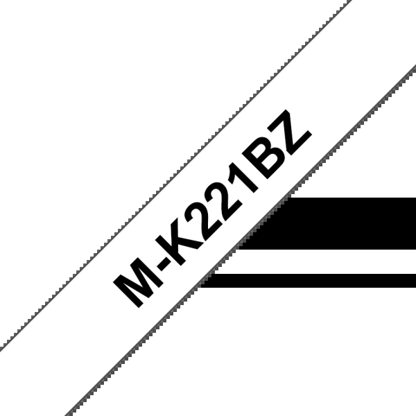 Brother MK221BZ Cinta No Laminada Generica de Etiquetas - Texto negro sobre fondo blanco - Ancho 9mm x 8 metros Brother MK221BZ Cinta No Laminada Generica de Etiquetas - Texto negro sobre fondo blanco - Ancho 9mm x 8 metros