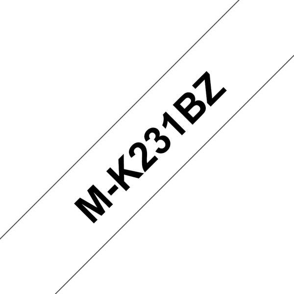 Brother MK231BZ Cinta No Laminada Generica de Etiquetas - Texto negro sobre fondo blanco - Ancho 12mm x 4 metros Brother MK231BZ Cinta No Laminada Generica de Etiquetas - Texto negro sobre fondo blanco - Ancho 12mm x 4 metros