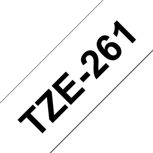 Brother TZe261 Cinta Laminada Generica de Etiquetas - Texto negro sobre fondo blanco - Ancho 36mm x 8 metros Brother TZe261 Cinta Laminada Generica de Etiquetas - Texto negro sobre fondo blanco - Ancho 36mm x 8 metros
