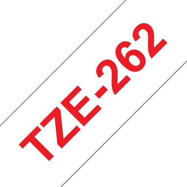 Brother TZe262 Cinta Laminada Generica de Etiquetas - Texto rojo sobre fondo blanco - Ancho 36mm x 8 metros Brother TZe262 Cinta Laminada Generica de Etiquetas - Texto rojo sobre fondo blanco - Ancho 36mm x 8 metros