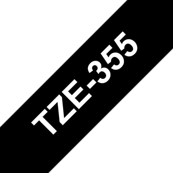 Brother TZe355 Cinta Laminada Generica de Etiquetas - Texto blanco sobre fondo negro - Ancho 24mm x 8 metros Brother TZe355 Cinta Laminada Generica de Etiquetas - Texto blanco sobre fondo negro - Ancho 24mm x 8 metros