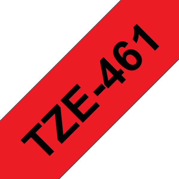 Brother TZe461 Cinta Laminada Generica de Etiquetas - Texto negro sobre fondo rojo - Ancho 36mm x 8 metros Brother TZe461 Cinta Laminada Generica de Etiquetas - Texto negro sobre fondo rojo - Ancho 36mm x 8 metros