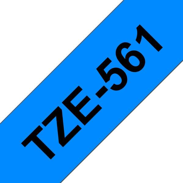 Brother TZe561 Cinta Laminada Generica de Etiquetas - Texto negro sobre fondo azul - Ancho 36mm x 8 metros Brother TZe561 Cinta Laminada Generica de Etiquetas - Texto negro sobre fondo azul - Ancho 36mm x 8 metros