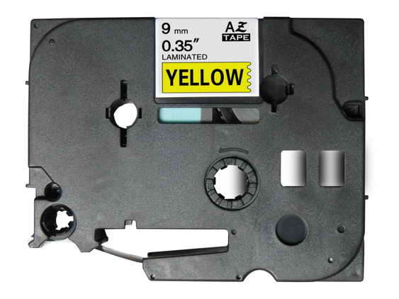 Brother TZe621 Cinta Laminada Generica de Etiquetas - Texto negro sobre fondo amarillo - Ancho 9mm x 8 metros Brother TZe621 Cinta Laminada Generica de Etiquetas - Texto negro sobre fondo amarillo - Ancho 9mm x 8 metros