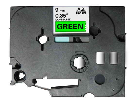 Brother TZe721 Cinta Laminada Generica de Etiquetas - Texto negro sobre fondo verde - Ancho 9mm x 8 metros Brother TZe721 Cinta Laminada Generica de Etiquetas - Texto negro sobre fondo verde - Ancho 9mm x 8 metros