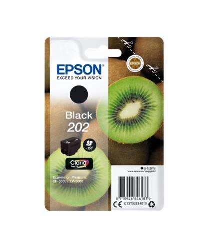 Epson 202 Negro Cartucho de Tinta Original - C13T02E14010 Epson 202 Negro Cartucho de Tinta Original - C13T02E14010