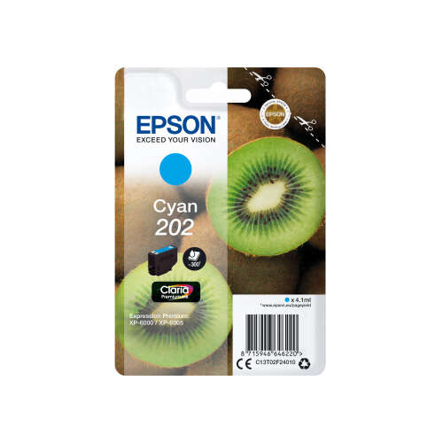 Epson 202 Cyan Cartucho de Tinta Original - C13T02F24010 Epson 202 Cyan Cartucho de Tinta Original - C13T02F24010