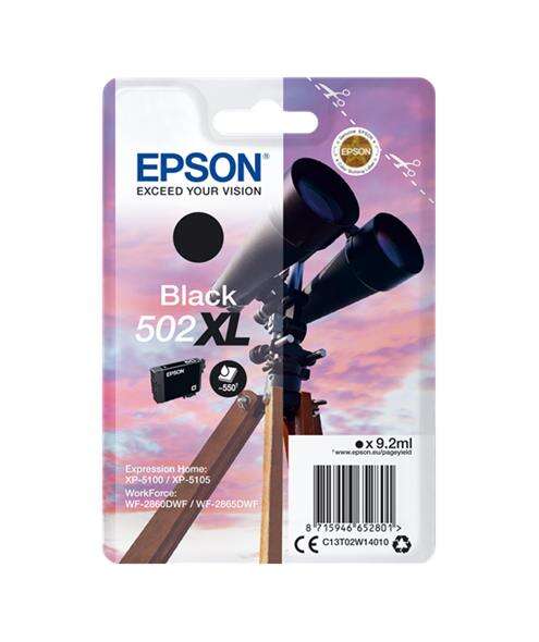 Epson 502XL Negro Cartucho de Tinta Original - C13T02W14010 Epson 502XL Negro Cartucho de Tinta Original - C13T02W14010