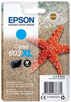Epson 603XL Cyan Cartucho de Tinta Original - C13T03A24010 Epson 603XL Cyan Cartucho de Tinta Original - C13T03A24010