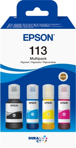 Epson 113 Pack de 4 Botellas de Tinta Pigmentada Originales - C13T06B640 Epson 113 Pack de 4 Botellas de Tinta Pigmentada Originales - C13T06B640