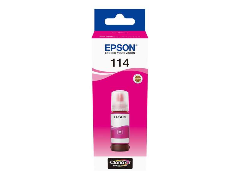 Epson 114 Magenta Botella de Tinta Pigmentada Original - C13T07B340 Epson 114 Magenta Botella de Tinta Pigmentada Original - C13T07B340