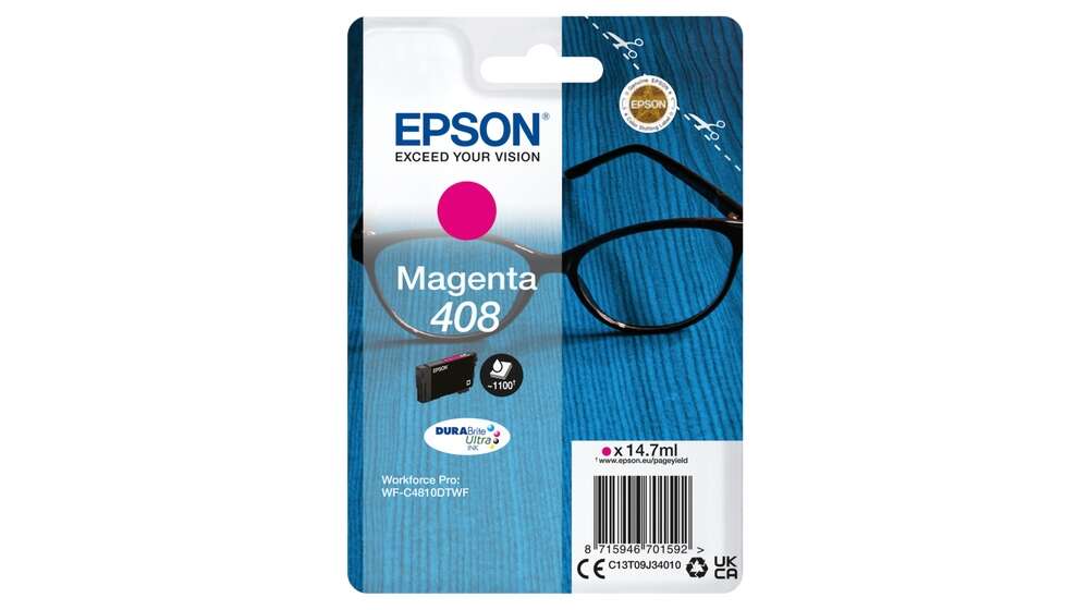 Epson 408 Magenta Cartucho de Tinta Original - C13T09J34010 Epson 408 Magenta Cartucho de Tinta Original - C13T09J34010