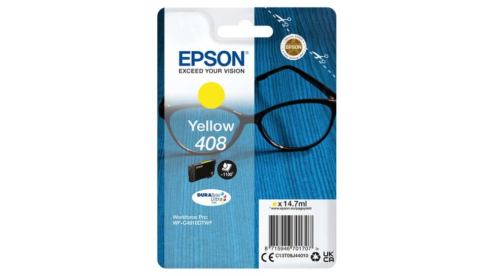 Epson 408 Amarillo Cartucho de Tinta Original - C13T09J44010 Epson 408 Amarillo Cartucho de Tinta Original - C13T09J44010