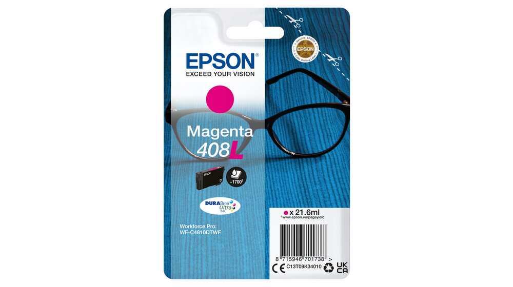 Epson 408L Magenta Cartucho de Tinta Original - C13T09K34010 Epson 408L Magenta Cartucho de Tinta Original - C13T09K34010