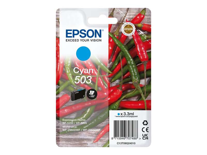 Epson 503 Cyan Cartucho de Tinta Original - C13T09Q24010 Epson 503 Cyan Cartucho de Tinta Original - C13T09Q24010