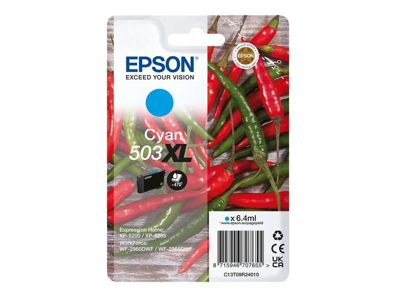Epson 503XL Cyan Cartucho de Tinta Original - C13T09R24010 Epson 503XL Cyan Cartucho de Tinta Original - C13T09R24010