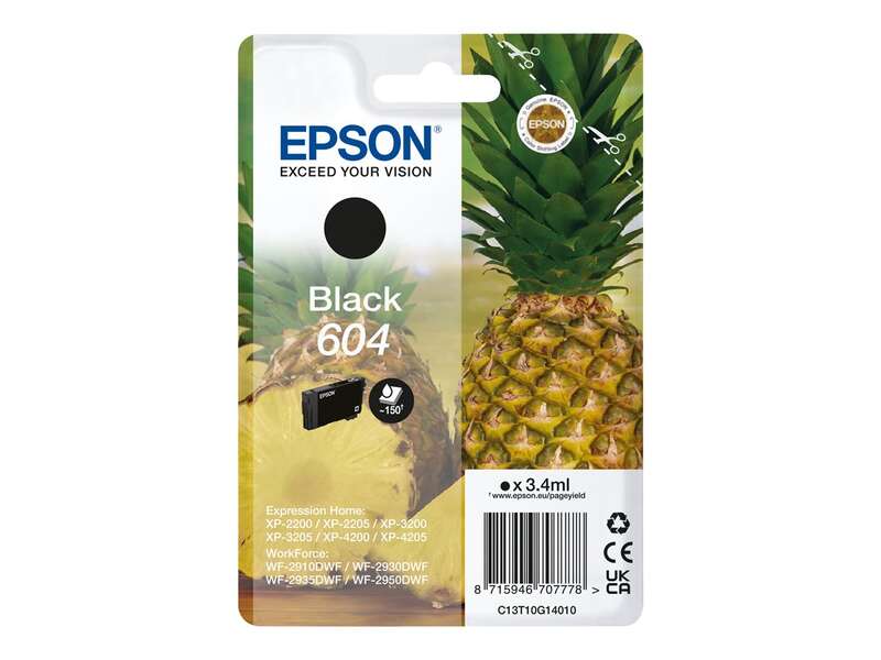 Epson 604 Negro Cartucho de Tinta Original - C13T10G14010 Epson 604 Negro Cartucho de Tinta Original - C13T10G14010