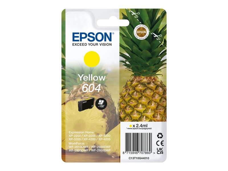 Epson 604 Amarillo Cartucho de Tinta Original - C13T10G44010 Epson 604 Amarillo Cartucho de Tinta Original - C13T10G44010