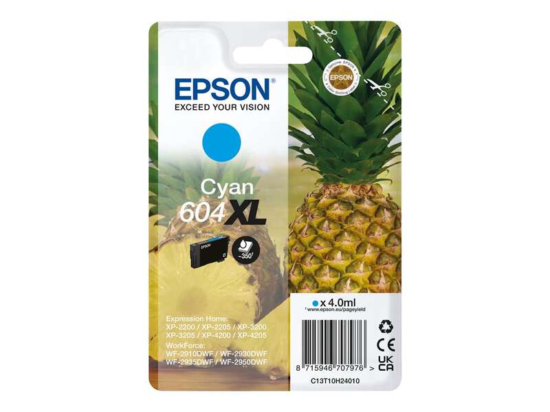 Epson 604XL Cyan Cartucho de Tinta Original - C13T10H24010 Epson 604XL Cyan Cartucho de Tinta Original - C13T10H24010