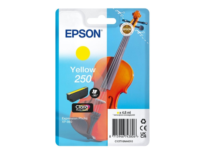 Epson 250 Amarillo Cartucho de Tinta Original - C13T16N44010 Epson 250 Amarillo Cartucho de Tinta Original - C13T16N44010