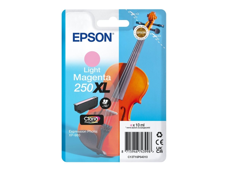 Epson 250XL Magenta Light Cartucho de Tinta Original - C13T16P64010 Epson 250XL Magenta Light Cartucho de Tinta Original - C13T16P64010